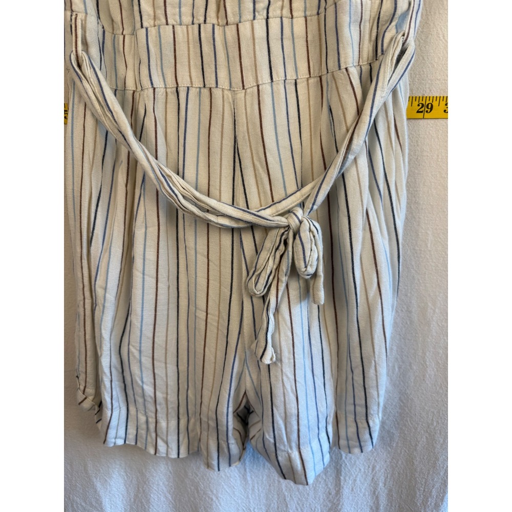 Harper Heritage Romper Women Small White Striped Soft Short Sleeve - Picture 8 of 10